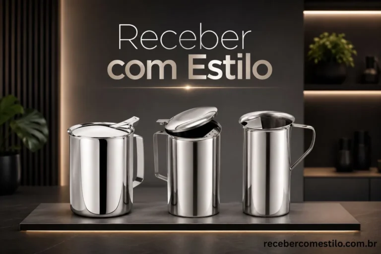 jarra de inox com aparador de gelo