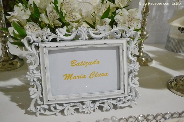 Decoração de Batizado Amarelo e Branco