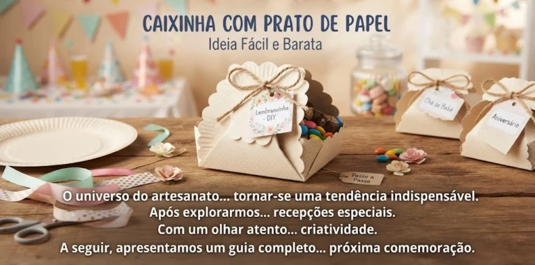 Caixinha com Prato de Papel: Ideia Fácil e Barata