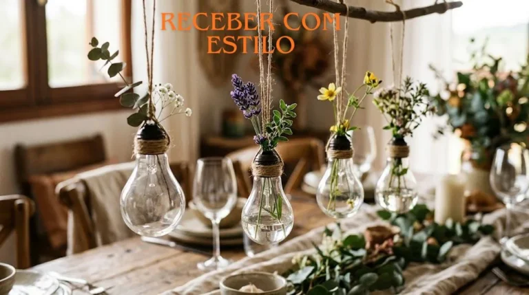 como fazer vaso de lampada reciclada