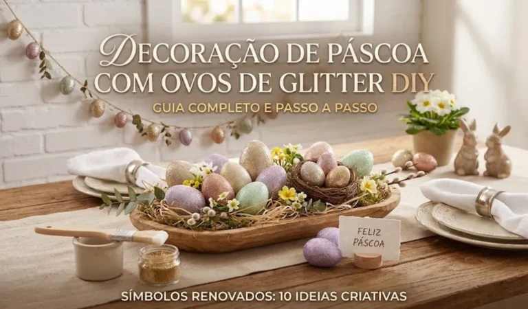 Decoração de Páscoa com Ovos de Glitter DIY