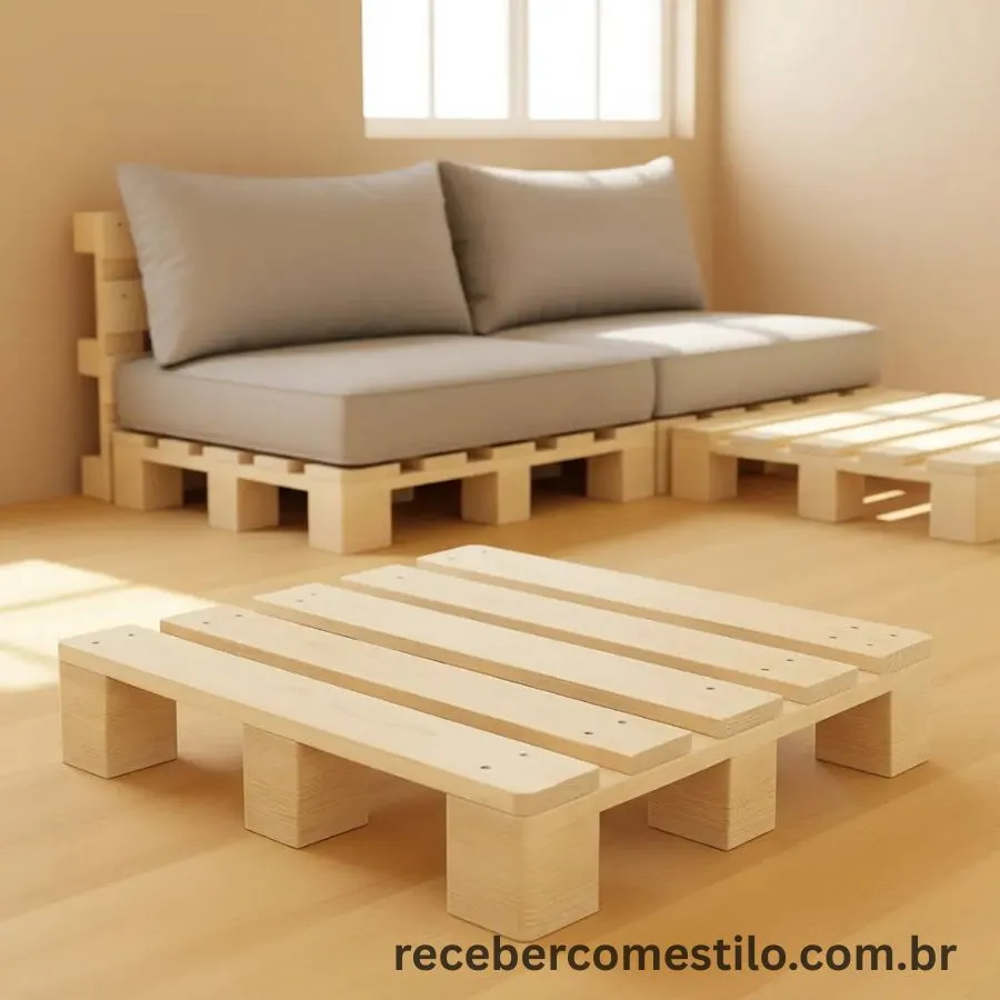 mesa de centro de pallet